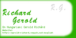 richard gerold business card