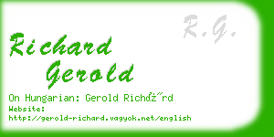 richard gerold business card